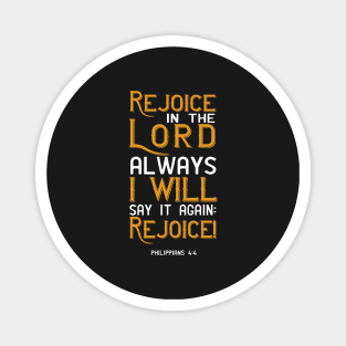 Rejoice In The Lord Philippians 4:4 Christian Bible Verse Magnet